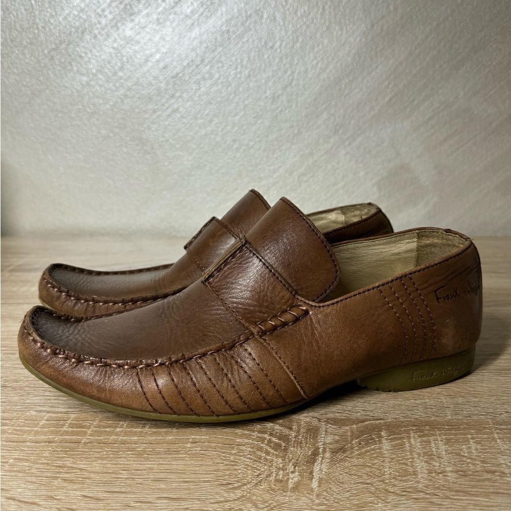 Frank Wright Men’s Size 8/42 Brown Leather Loafers Casual Shoes